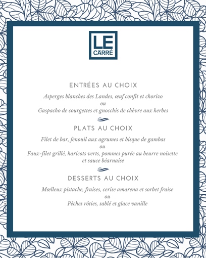 Menu déjeuner de la semaine