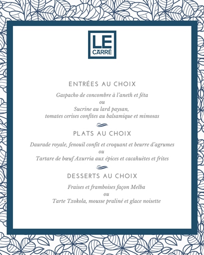 Menu déjeuner de la semaine