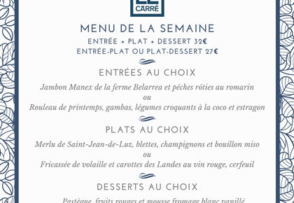Menu de la semaine (23 au 27 juin)