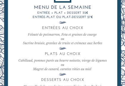 Menu de la semaine (13 au 17 octobre)