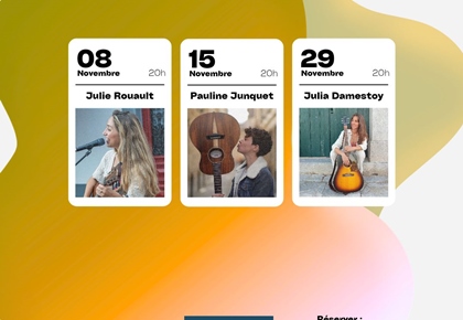 Dîners-concerts du samedi - novembre 2025