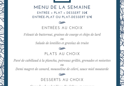Menu de la semaine