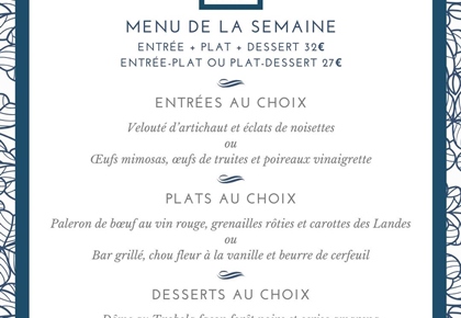 Menu déjeuner de la semaine