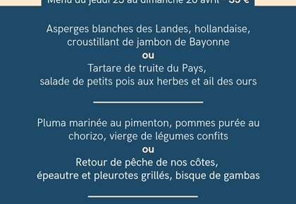 Menu de la Foire au jambon de Bayonne 2026