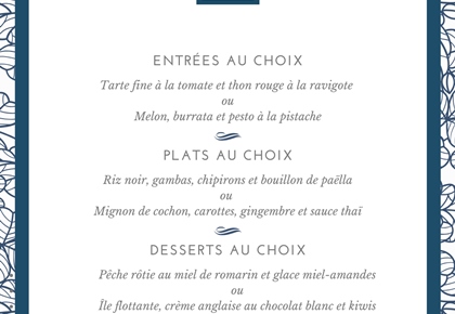 Menu déjeuner de la semaine